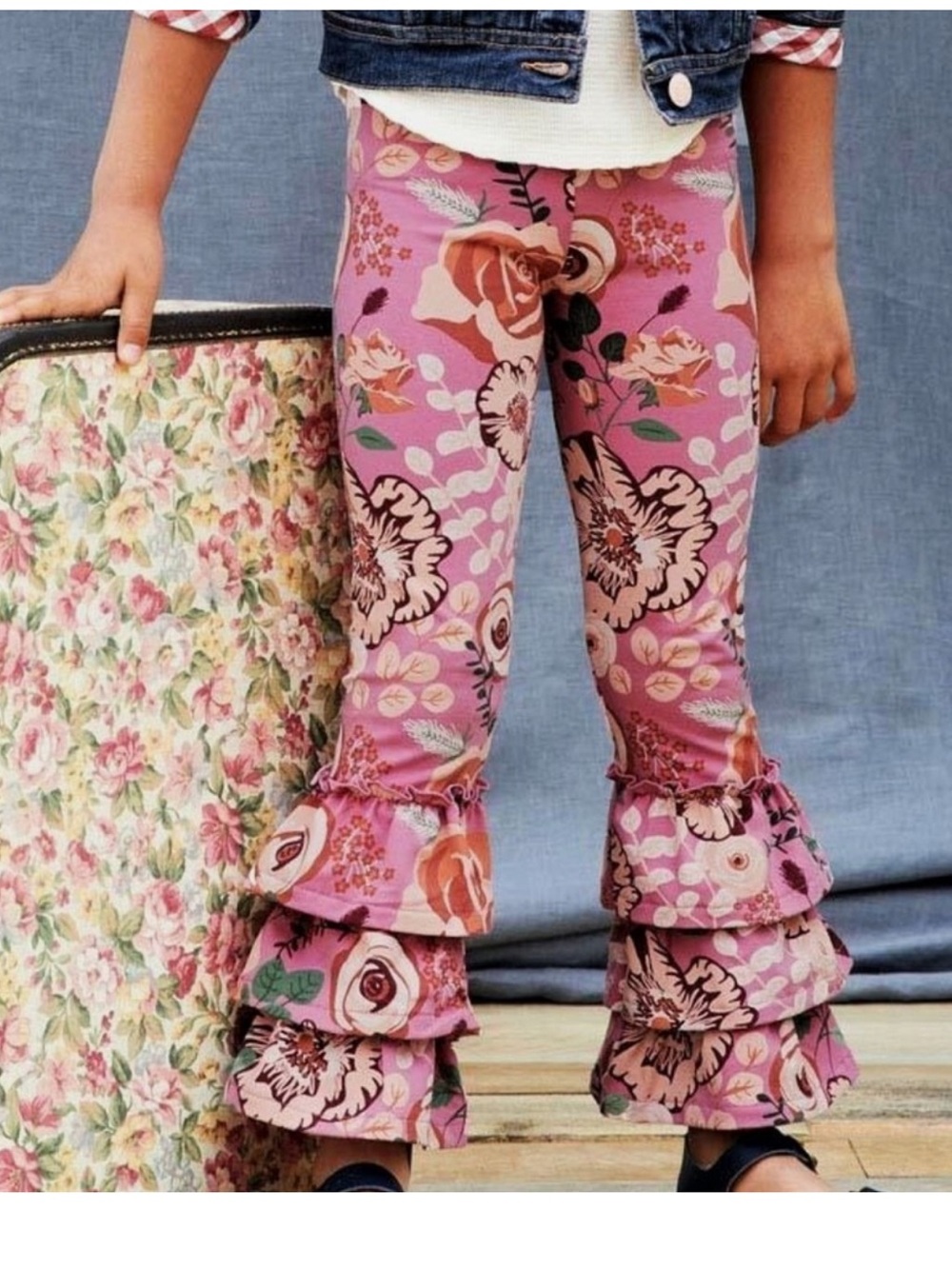 NWT Matilda Jane Odette Benny Ruffled Leggings Size 4